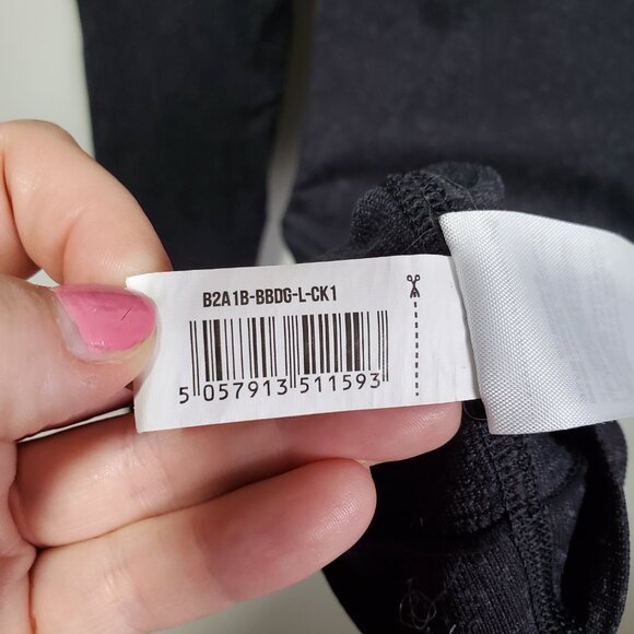 GYMSHARK Adapt Fleck Seamless Tights Leggings Jacquard Dark Grey Women's Large - Picture 6 of 9